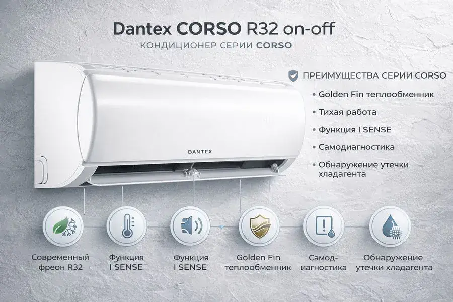 Кондиционер Dantex Corso R32